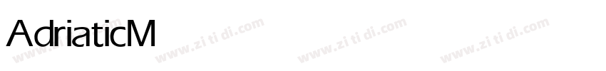 Adriatic Medium字体转换